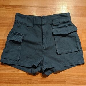 TNA Blue Green Cargo Shorts Relaxed Fit Cotton